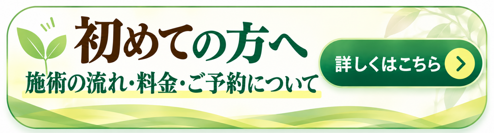 初期の流れ|施術の流れ・料金・ご予約について 詳しくはこちら