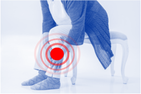 狭窄症で歩くと足が痛い高齢の女性